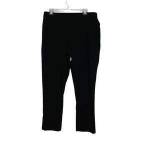 Soft Surroundings Perfect Ponte Black Pull On Straight Leg Pants Womens Size P L